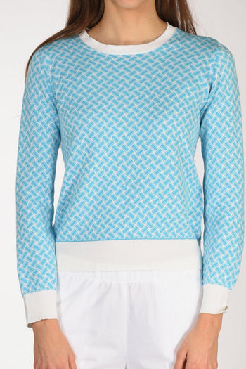 Maglia Biscottino Azzurro/bianco Donna - 3