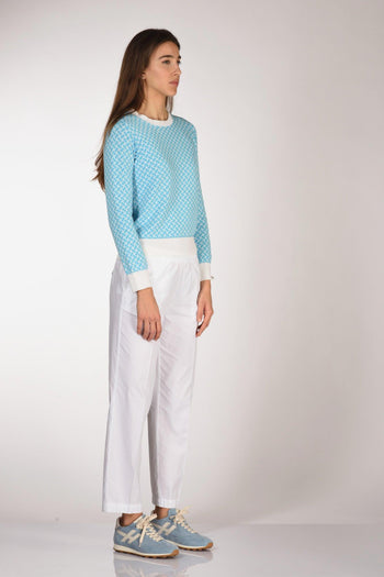 Maglia Biscottino Azzurro/bianco Donna - 4
