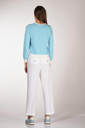 Maglia Biscottino Azzurro/bianco Donna - 5