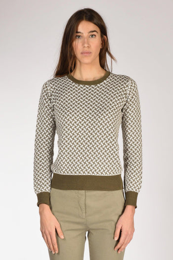 Maglia Biscottino Verde/bianco Donna - 2