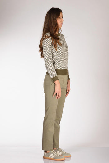 Maglia Biscottino Verde/bianco Donna - 4