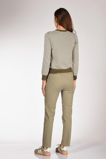 Maglia Biscottino Verde/bianco Donna - 5