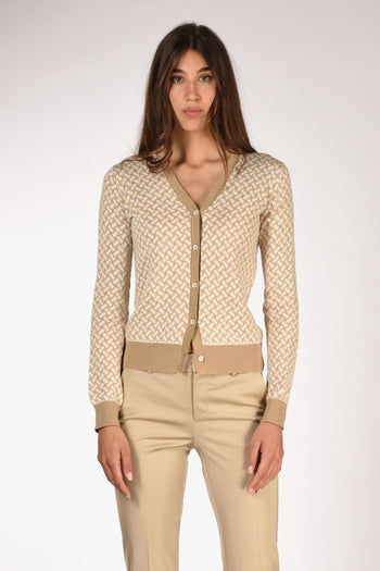 Cardigan Beige/bianco Donna - 2