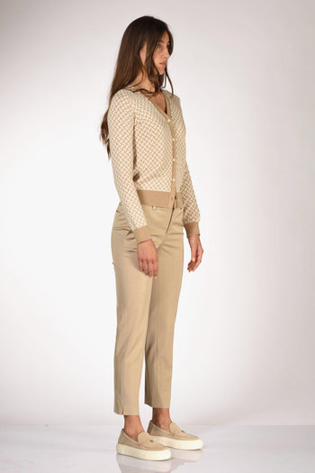Cardigan Beige/bianco Donna - 4