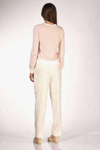 Cardigan Rosa/bianco Donna - 5