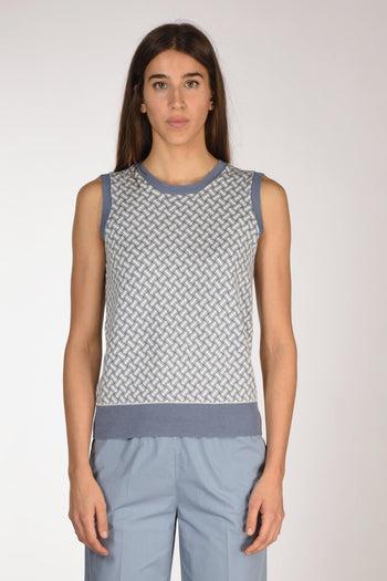 Maglia Biscottino Bianco/azzurro Donna - 2