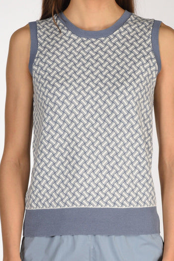 Maglia Biscottino Bianco/azzurro Donna - 3