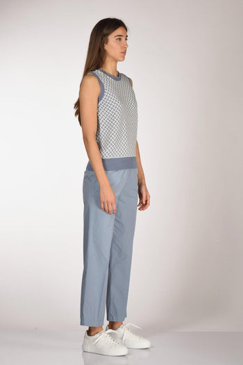 Maglia Biscottino Bianco/azzurro Donna - 4