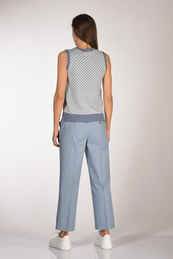 Maglia Biscottino Bianco/azzurro Donna - 5