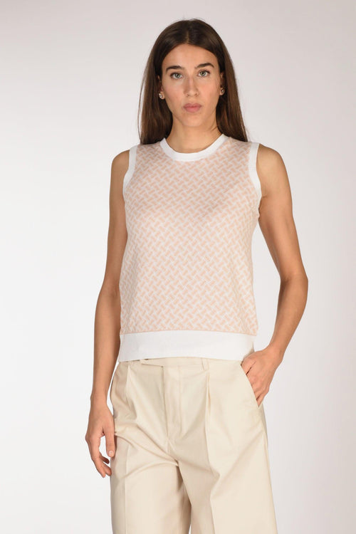 Maglia Biscottino Rosa/bianco Donna