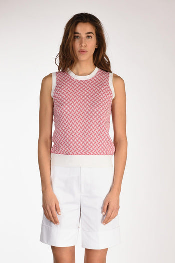 Maglia Biscottino Bianco/rosa Scuro Donna - 2