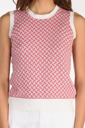Maglia Biscottino Bianco/rosa Scuro Donna - 3