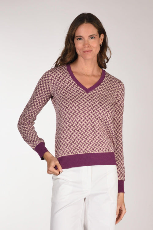 Maglia Biscottino Rosa/viola Donna