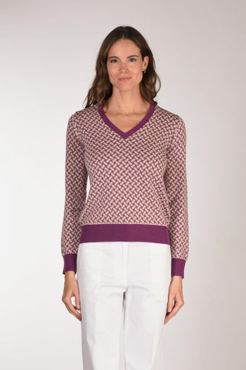 Maglia Biscottino Rosa/viola Donna - 2