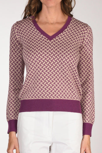 Maglia Biscottino Rosa/viola Donna - 3