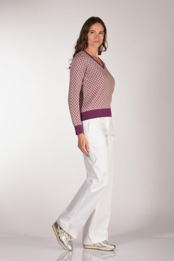 Maglia Biscottino Rosa/viola Donna - 4