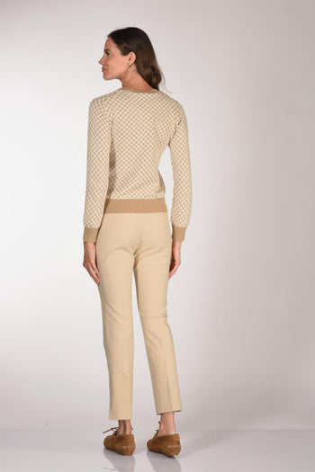 Maglia Biscottino Beige/bianco Donna - 5