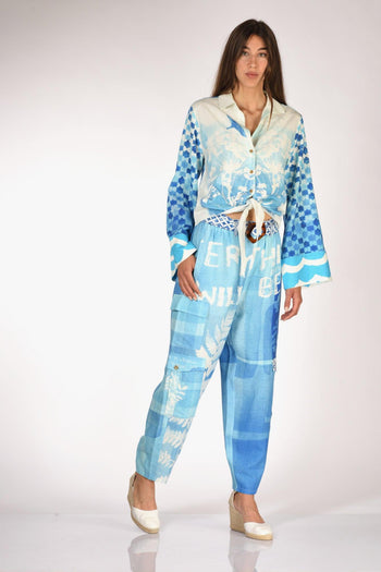 Pantalone Blu/bianco Donna - 2