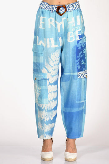 Pantalone Blu/bianco Donna - 3