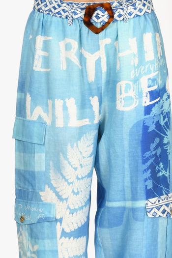 Pantalone Blu/bianco Donna - 4