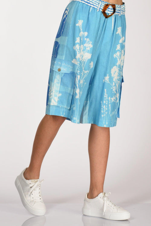 Bermuda Blu/bianco Donna