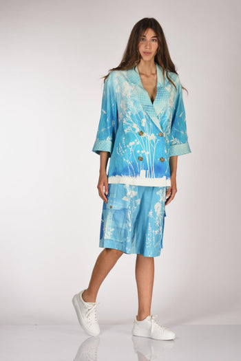 Bermuda Blu/bianco Donna - 2