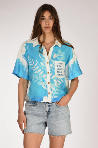 Camicia Bianco/azzurro Donna