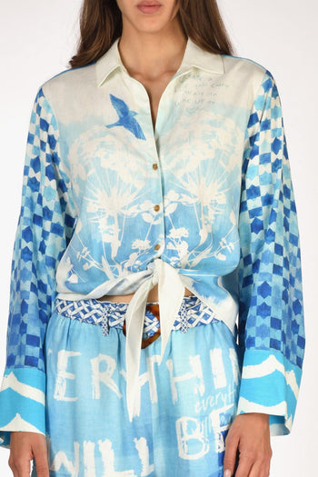 Camicia Bianco/azzurro Donna - 3