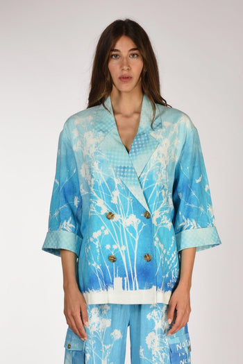 Giacca Stampa Bianco/azzurro Donna - 2