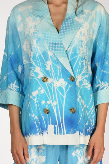 Giacca Stampa Bianco/azzurro Donna - 3