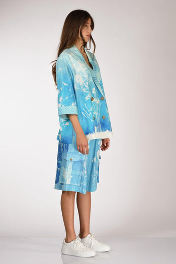 Giacca Stampa Bianco/azzurro Donna - 4