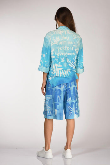 Giacca Stampa Bianco/azzurro Donna - 5