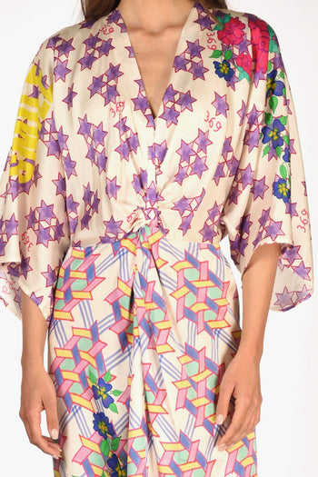 Abito Stampa Bianco/multicolor Donna - 3