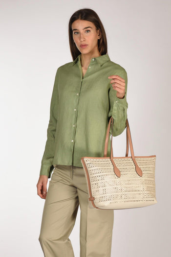 Borsa Mashup Bianco Naturale Donna - 2