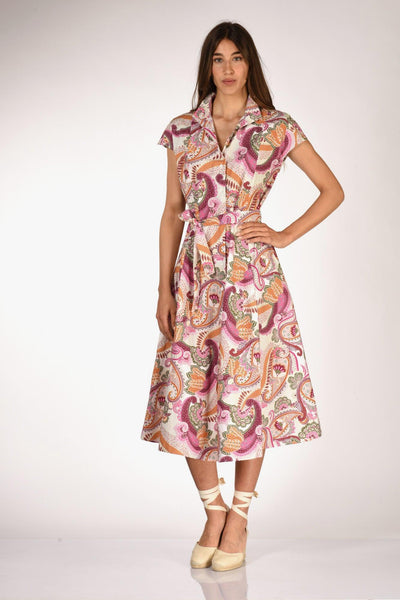 Abito Naril Fucsia/bianco Donna