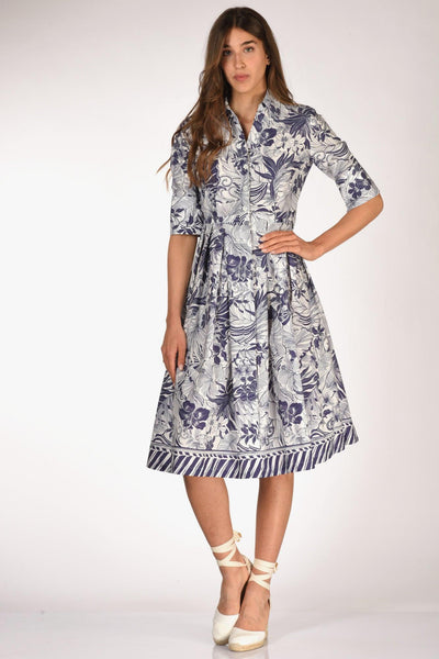 Abito Aisha Blu/bianco Donna