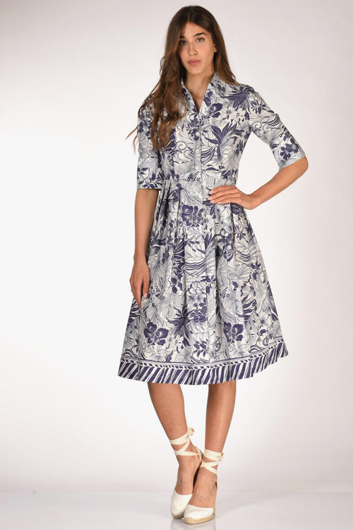 Abito Aisha Blu/bianco Donna