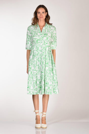 Abito Aishal Verde/bianco Donna - 3