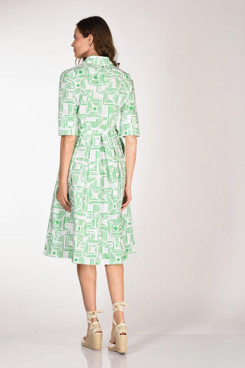 Abito Aishal Verde/bianco Donna - 5
