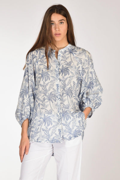 Camicia Adryl Blu/bianco Donna