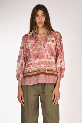 Camicia Elga Rosa/bianco Donna - 2