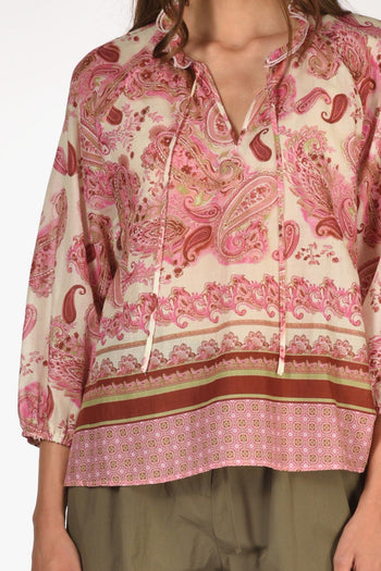 Camicia Elga Rosa/bianco Donna - 3