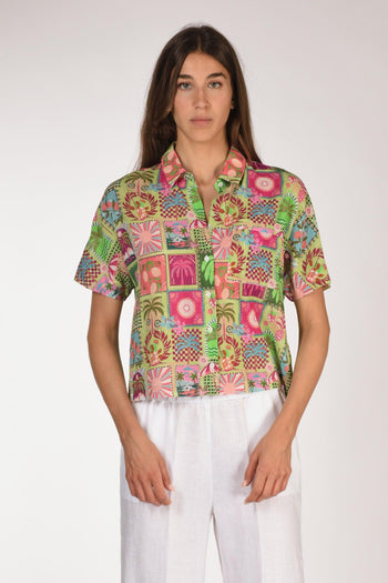 Camicia Alicial Fucsia/verde Donna - 2