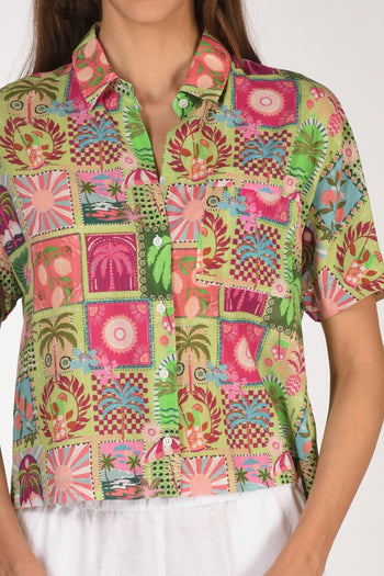 Camicia Alicial Fucsia/verde Donna - 3