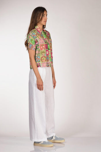 Camicia Alicial Fucsia/verde Donna - 4