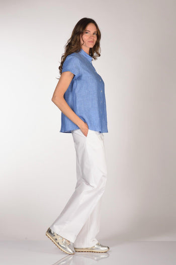 Camicia Araml Azzurro Scuro Donna - 4