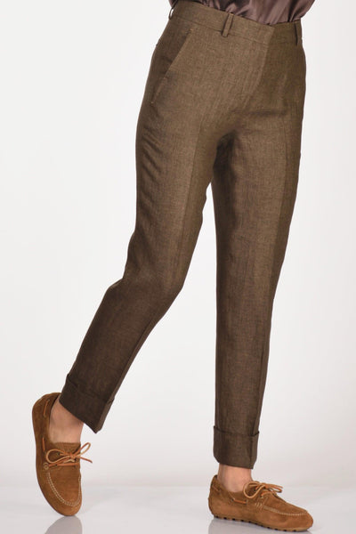 Slowear Pantalone Nevet Marrone Donna