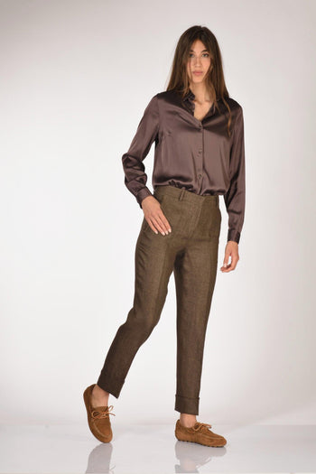 Slowear Pantalone Nevet Marrone Donna - 2