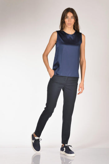 Slowear Pantalone Leyre Blu Scuro Donna - 2