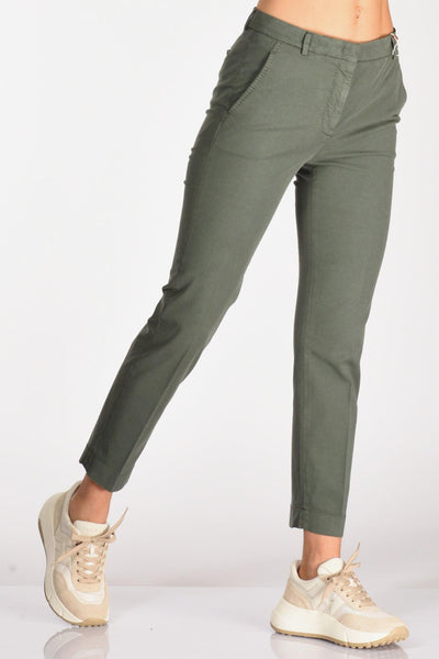 Slowear Pantalone Leyre Verde Scuro Donna